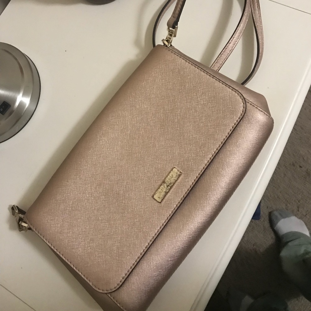 Rose gold Kate Spade crossbody purse